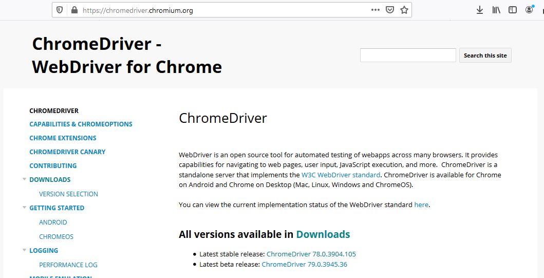 Chromedriver поддерживается разработчиками проекта Chromium. Chromedriver.